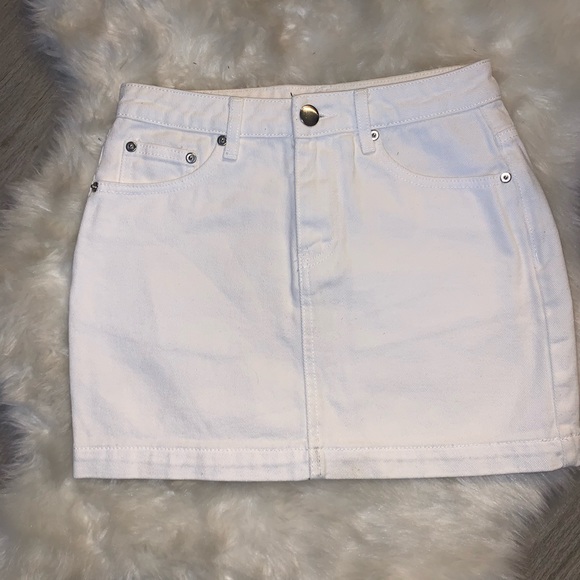 White Denim Skirt - Picture 2 of 3